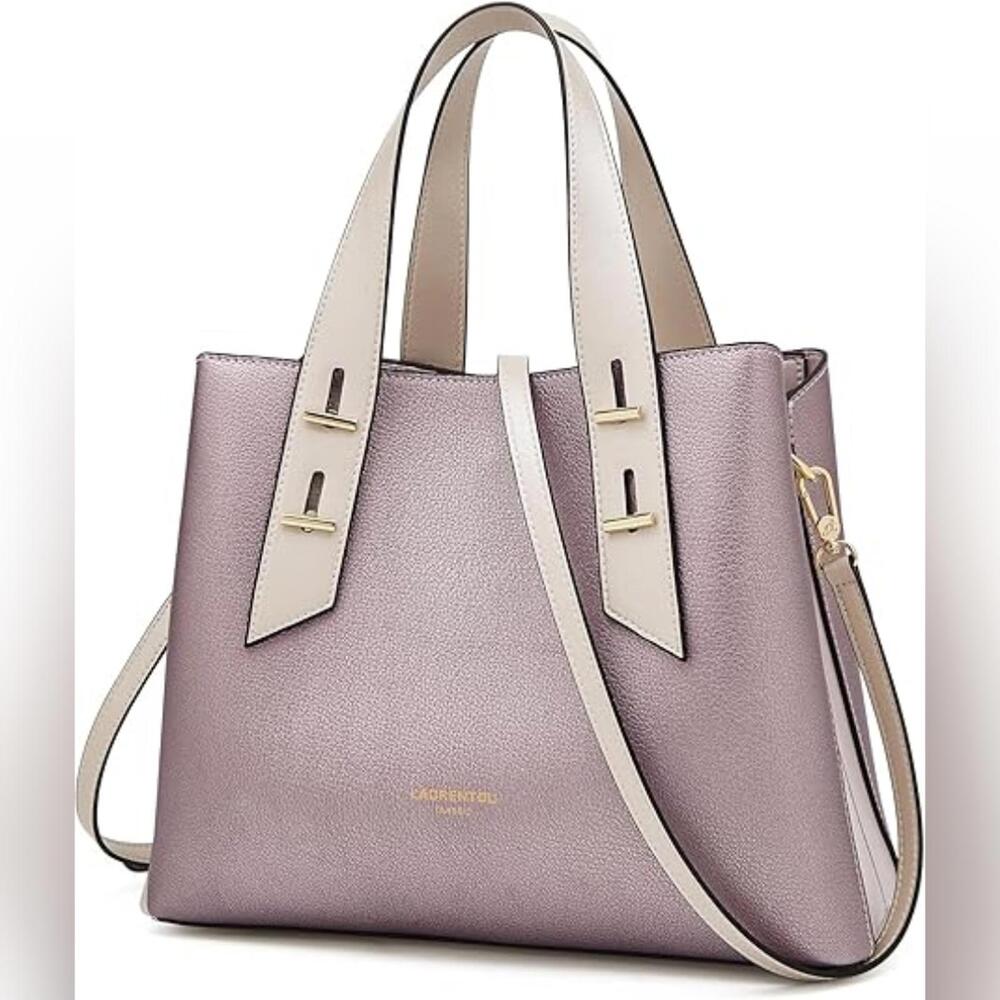NWT LAORENTOU Crossbody Handbag Cow Leather Satchel Top Handle Shoulder Purse
